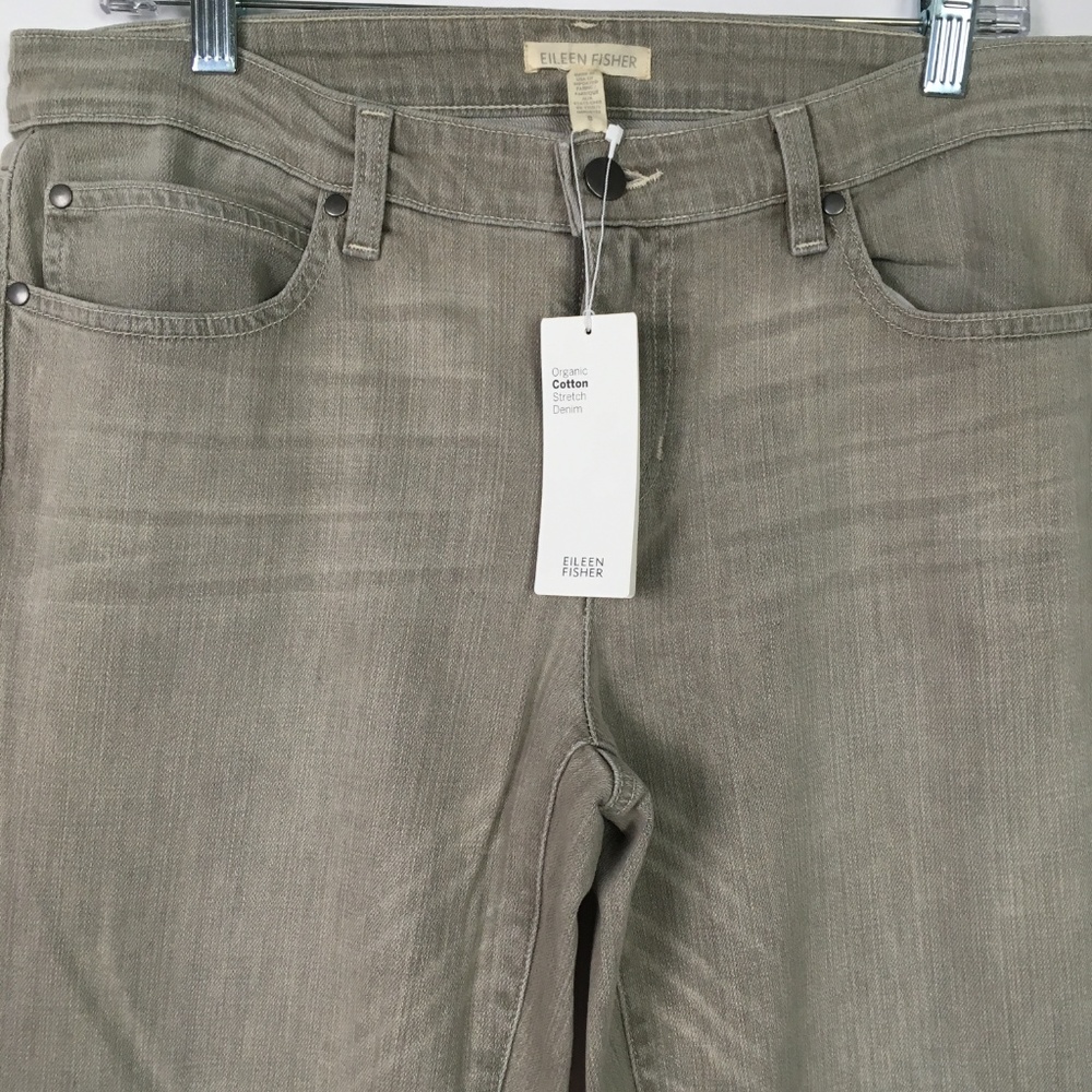 Eileen Fisher Organic Gray Boyfriend Jeans 8 - Picture 5 of 8